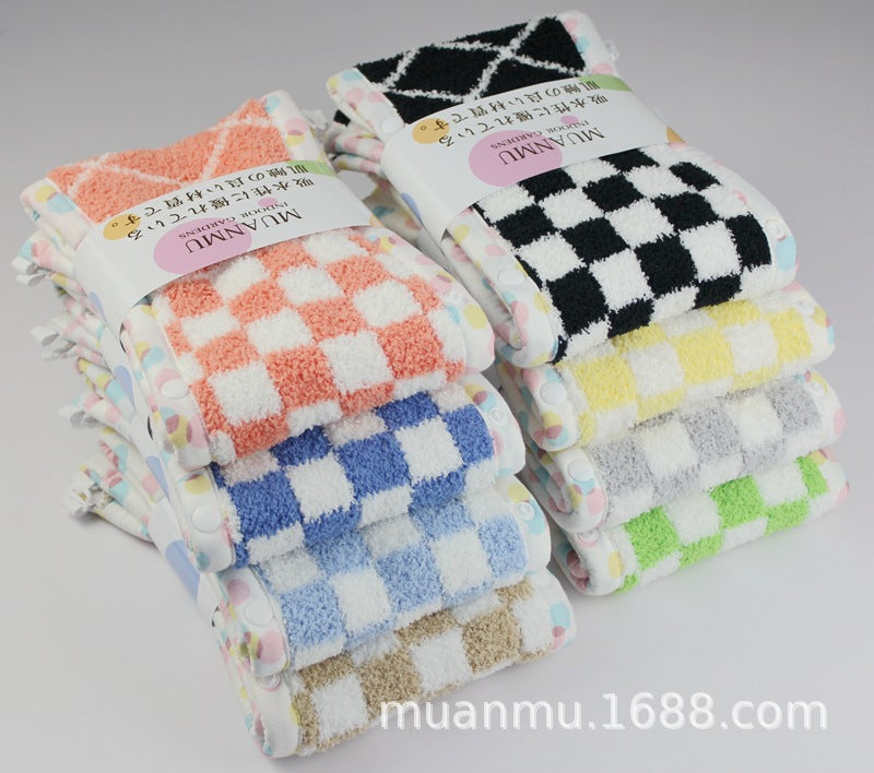 Japanese Muanmur Soft Checkerboard Toilet Seat Cover O/U/Square Universal Thickened Warm