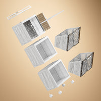 Foldable Laundry Hamper with Storage Shelves, Multi-layer Plastic Organizer for Bathroom and Laundry Room