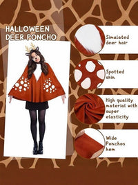 Christmas Reindeer Elf Witch Cosplay Costume Set