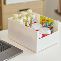 Japanese Style Plastic Storage Bins for Kitchen Bathroom Desktop Organization