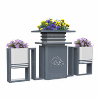 Urban Road Safety Barrier Galvanized Steel or Stainless Steel Guardrail with Planter