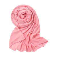 Women's Solid Color Jersey Turban Scarf, Windproof and Sandproof Headscarf for Autumn/Winter