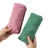 2024 New Retro Corduroy Solid Color Pencil Case for High School Students