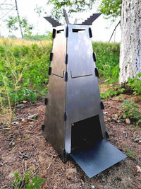 Portable Rocket Stove for Outdoor Camping, Fishing, and Travel - Lightweight Collapsible Wood Burning Stove
