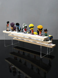Wooden Tiered Display Shelf for Figurines, Models, and Collectibles