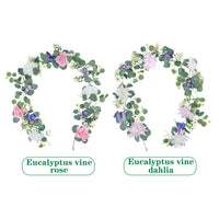 Artificial Eucalyptus Rose Butterfly Vine Garland for Wedding & Festival Decor