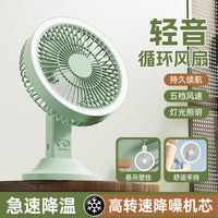 Mini USB Portable Handheld Desk Fan with LED Light for Camping