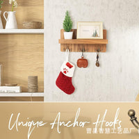 Wooden Wall Mounted Entryway Organizer with Key Hooks and Mail Holder