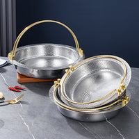 Thickened Stainless Steel Japanese Sukiyaki Hot Pot for Induction Cooker and Gas Stove