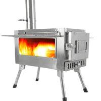Multifunctional Stainless Steel Outdoor Camping Tent Stove with Grill and Heater
