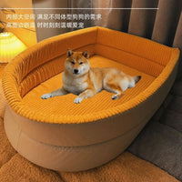 Large Dog Bed Sofa with Removable Cushion for All Seasons