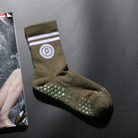 Non-Slip Yoga Pilates Barre Socks for Women, Mid-Calf High Grip Trampoline Indoor Floor Socks