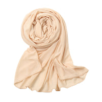 Women's Solid Color Jersey Turban Scarf, Windproof and Sandproof Headscarf for Autumn/Winter