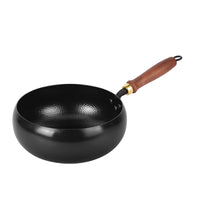 Hand-Forged Wok with Hammered Texture, Non-Stick Iron Pot for Home Cooking