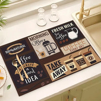 Diatomaceous Earth Coffee Machine Absorbent Quick Dry Mat Kitchen Countertop Drain Mat Luxury Dining Table Heat Resistant Wear-Resistant Mat