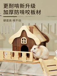 Large Acrylic Hamster Cage with Escape-Proof Design and Accessories