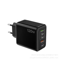 120W USB-C PD & USB Multi-Port Fast Wall Charger for Phones & Tablets