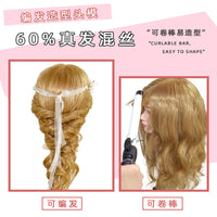 Real Human Hair Mannequin Head for Hairdressing Practice, Braiding, Cutting, and Styling