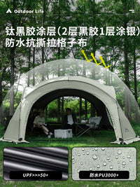 Wolf Walker Titanium Blackout Dome Tent with Chimney Port for Outdoor Camping