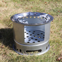 Portable Folding Camping Wood Stove Multi-functional Outdoor Windproof Picnic Cooker BBQ Grill