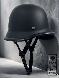 German WWII Retro Motorcycle Half Helmet with Goggles - 3C Certified