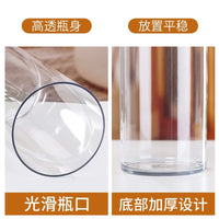 Acrylic Shatterproof Flower Vase for Living Room Decor, Transparent Hydroponic Plant Container, Luxury Style