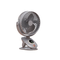 Mini Clip-on Desk Fan for Dormitory Bedside and Desktop Use, Strong Airflow with Digital Display
