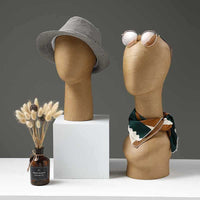 Vintage Mannequin Head Hat Display Stand for Retail Store and Home Organization