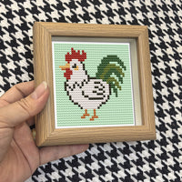 2026 New Framed Cross Stitch Kit for Beginners - Lucky Rooster Design