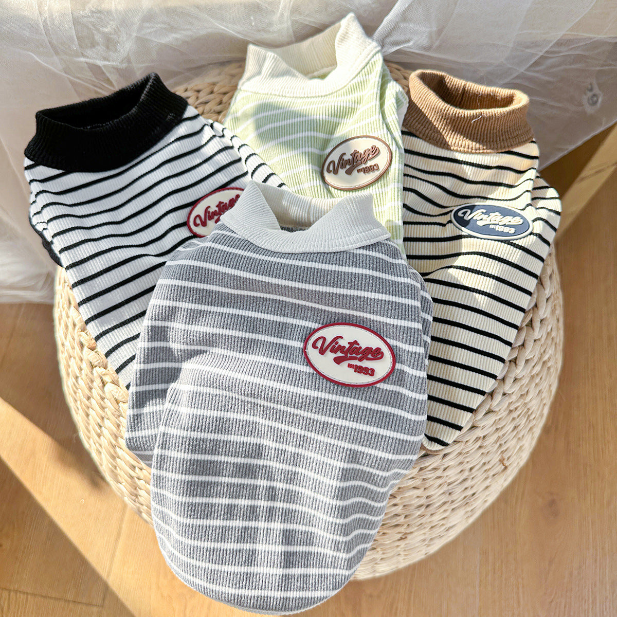 Pet Summer Vest for Small Dogs and Cats - Teddy, Bichon, Pomeranian - Retro Style