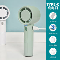 Portable USB Mini Turbo Fan with 5 Blades, Strong Airflow, Quiet Operation for Outdoor Handheld Use