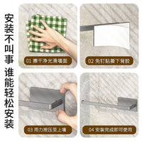 Multi-functional Wall-Mounted Storage Rack for Kitchen Paper Towels, Cling Film, and Hats - Punch-Free Installation