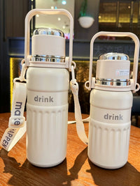Large Capacity 316 Stainless Steel Insulated Water Bottle with Dual-Drink Spout for Students, Gym, and Outdoor Activities