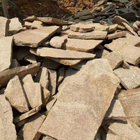 Tiger Skin Yellow Irregular Slate Flagstone for Garden Paving and Landscaping