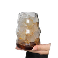 High Borosilicate Glass Cloud Cup, Simple Thickened Single-Layer Juice Drink Cup, High-Value Chubby Glass