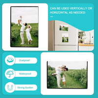 Magnetic PVC Soft Photo Frame for Refrigerator, Nail-Free, Glue-Free, White Right-Angle Photo Pocket Home Decor