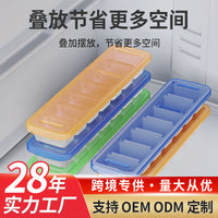 Food-Grade Multi-Layer Ice Cube Tray with Lid and Large Capacity Storage Box for Homemade Ice Cubes
