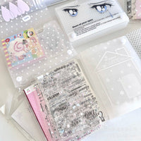 A6 Frosted Desktop Storage Box for Cards and Stickers, Dustproof Transparent Organizer