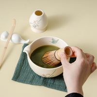 Japanese Style Matcha Tea Ceremony Set with Bowl, Whisk, and Accessories