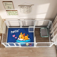 Modular Indoor Pet Playpen with Isolation Door for Medium to Large Dogs