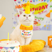 Pet Birthday Party Bandana and Hat Set for Dogs and Cats