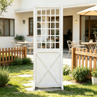Vintage Solid Wood Room Divider Screen Panel for Living Room, Balcony, Garden, Movable Partition