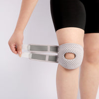 Patella Knee Strap for Running Cycling Adjustable Compression Shock Absorption Silicone Pad