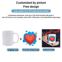 Customizable Ceramic Sublimation Mug for DIY Photo and Text Printing, Ideal for Graduation and Holiday Gifts