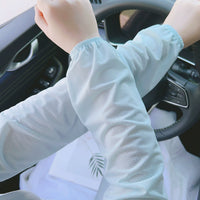 Unisex Loose Fit UV Protection Ice Silk Breathable Arm Sleeves for Summer Outdoor Activities