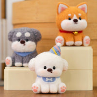 DIY Wool Felt Dog Keychain / Ornament Kit - Bichon Frise & Shiba Inu