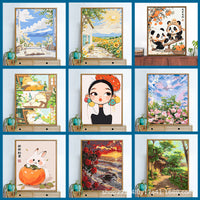DIY Digital Oil Painting Kit Cartoon Anime Landscape Decor 40x50cm