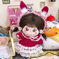20cm Cotton Doll Clothes Set with Headwear for Plush Dolls