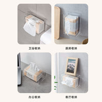 Wall-Mounted Transparent Acrylic Tissue Dispenser for Bathroom and Vanity