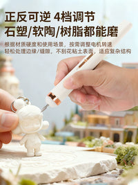 Electric Handheld Clay Polishing Tool Kit for Stone Clay Models and Figures